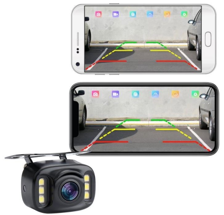 Rear camera for car with Wi-Fi system