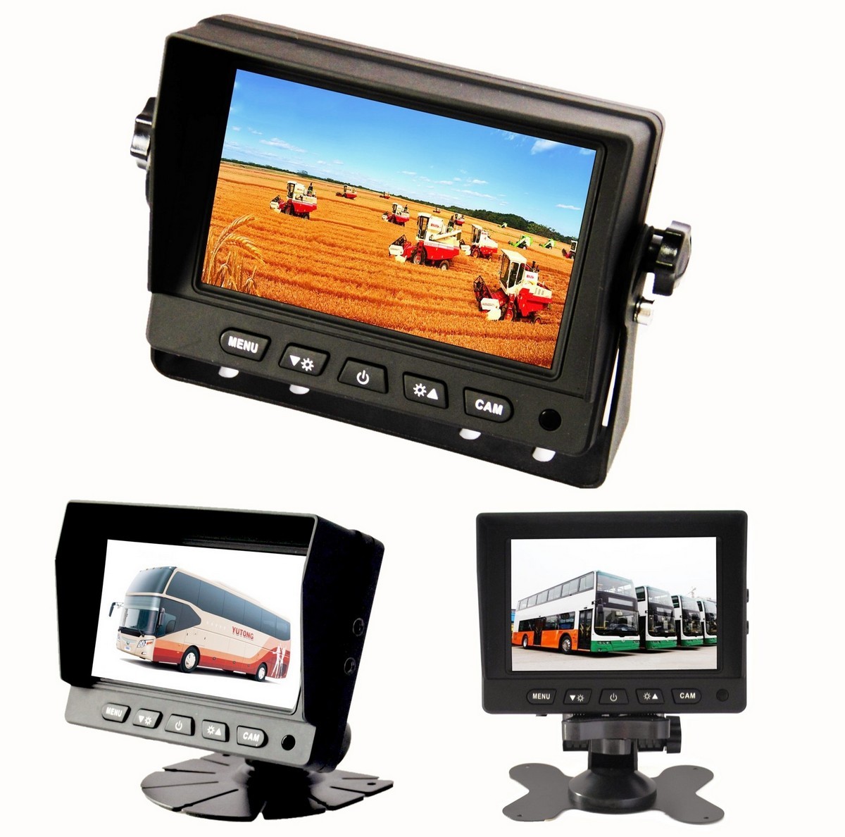 hybrid ahd and cvbs monitor for reversing 5 inch