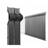 Fence slats shielding for 100% privacy - 3D fillers for mesh panels - width 49mm - Anthracite (Grey color)