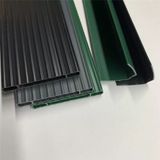 Plastic filling of mesh and panels made of PVC strips - 3D strips for fencing Gray color