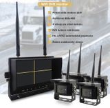 Wireless reversing cameras with monitor - 4x camera + 7&quot; LCD with recording (Image and Sound)
