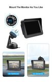 Car parking SET - waterproof IP68 camera with 6 LED lights + 4,3&quot; dual channel monitor
