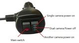 Dual rotating mini HD car camera IP68 + shooting angle 115°