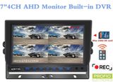 Parking hybrid 7&quot; car monitor + connection 4x AHD/CVBS + recording