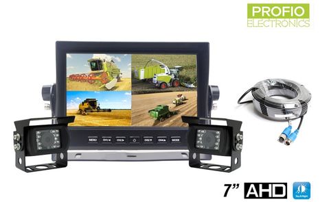 Reversing and parking AHD LCD HD set -1x car monitor 7" + 2x HD camera
