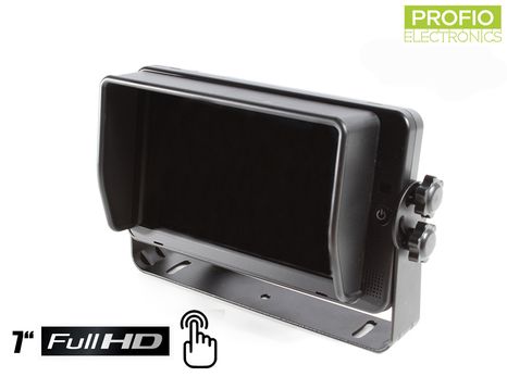 FULL HD reverse 7" monitor with touch screen and with support of 4 reverse cameras