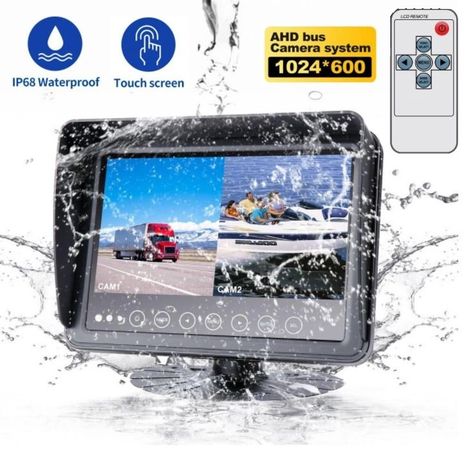IP68 Universal 7" AHD LCD monitor for a yacht in a boat or car with remote control