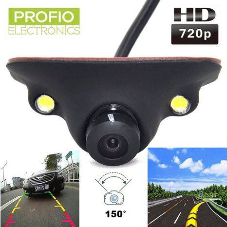 Miniature HD parking 150° camera with CMOS sensor + 2x LED and IP67 protection