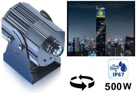 Ultra powerful projector 500W - Gobo lamp reflector up to 200m building/wall
