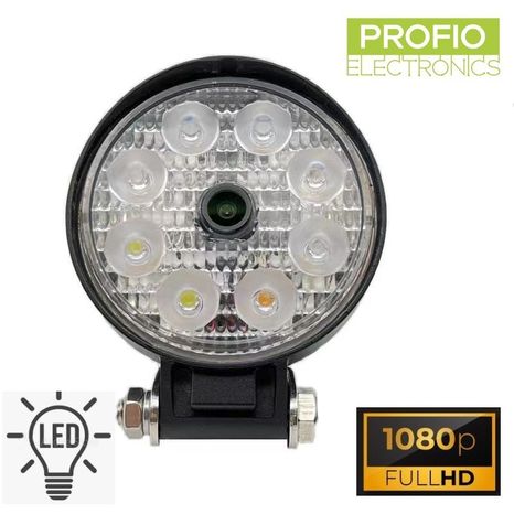 Powerful FULL HD 130° reversing camera with 8x LED work light + IP68 protection
